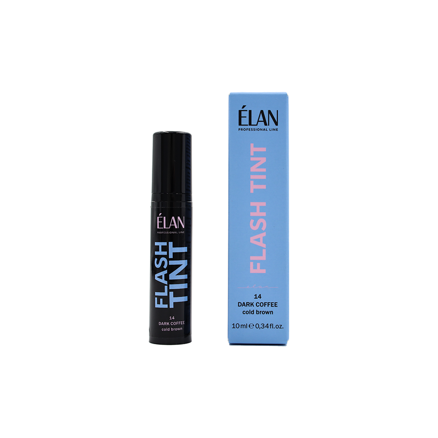 Direct eyebrow tinting system «FLASH TINT» 14 Dark Coffee (cold brown)