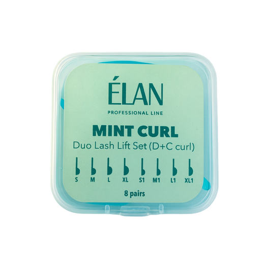 Duo Lash Lift Silicone Pads Set MINT CURL with D & C Curls