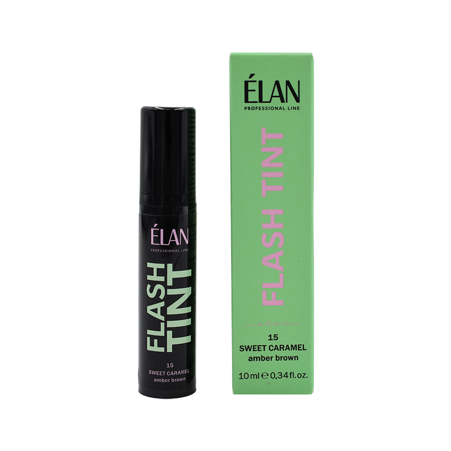 Direct eyebrow tinting system «FLASH TINT» 15 Sweet Caramel (amber brown)